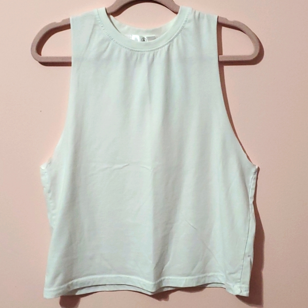 Missguided Low cut white tank top